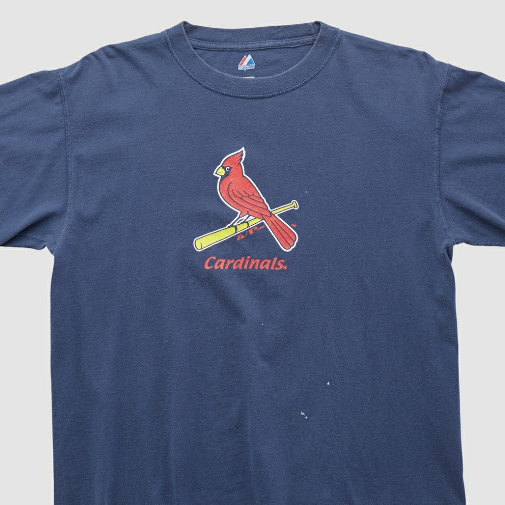 St. Louis Cardinals Majestic 2000s T-shirt - Navy - Vintage - Fanatics Online