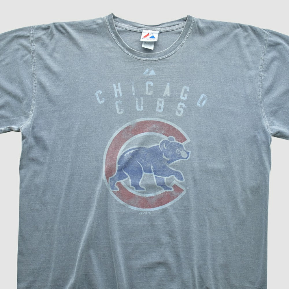Chicago Cubs Majestic 2000s T-shirt - Gray - Vintage - Fanatics Discount