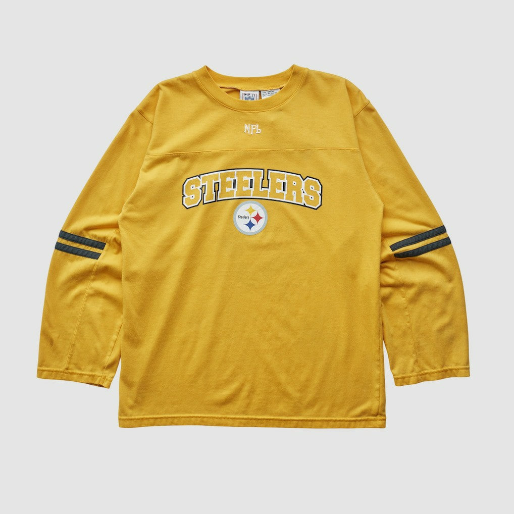 Fanatics Pittsburgh Steelers NFL 2000s Long Sleeve T-shirt Yellow Vintage