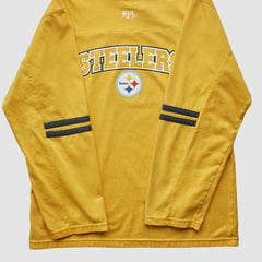 Fanatics Pittsburgh Steelers NFL 2000s Long Sleeve T-shirt Yellow Vintage
