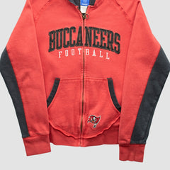 Fanatics Tampa Bay Buccaneers Reebok 2000s Hooded Full Zip Sweatshirt Red Vintage