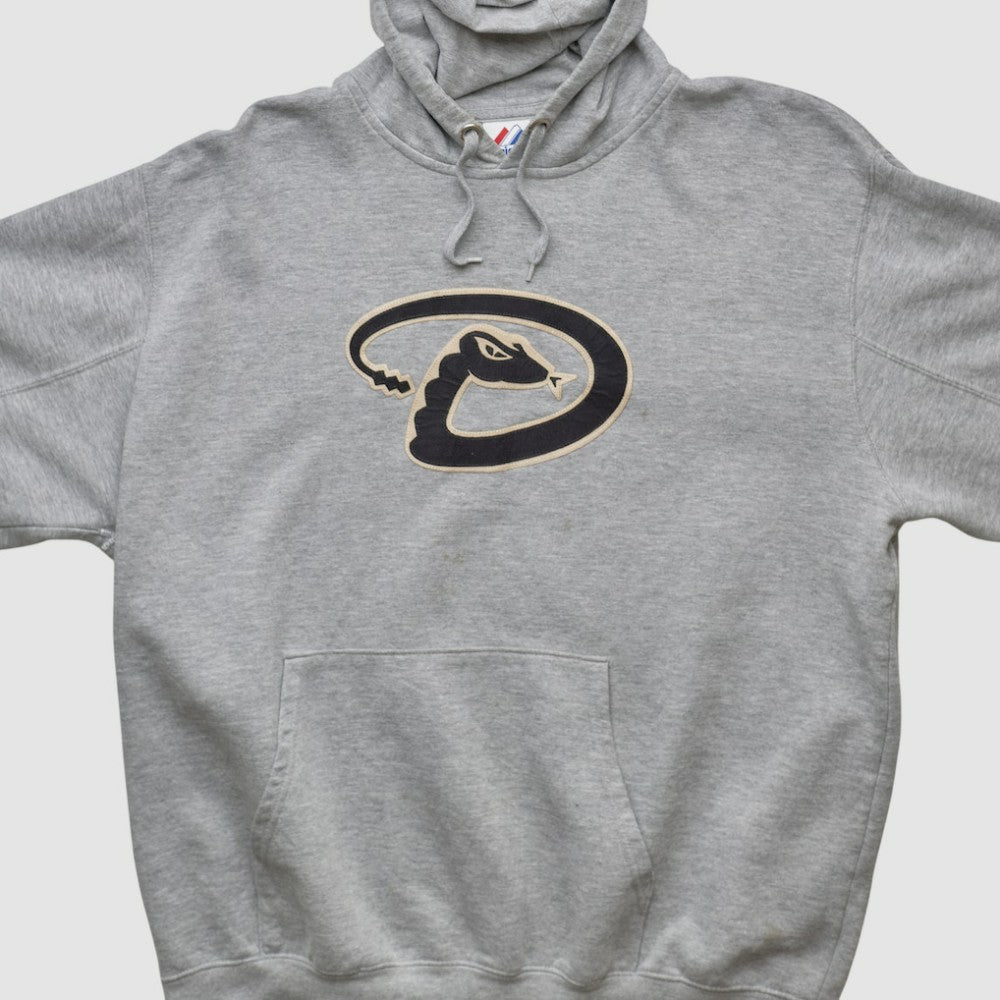 Arizona Diamondbacks Majestic 2000s Hooded Pullover Sweatshirt - Heather Gray - Vintage - Fanatics Online