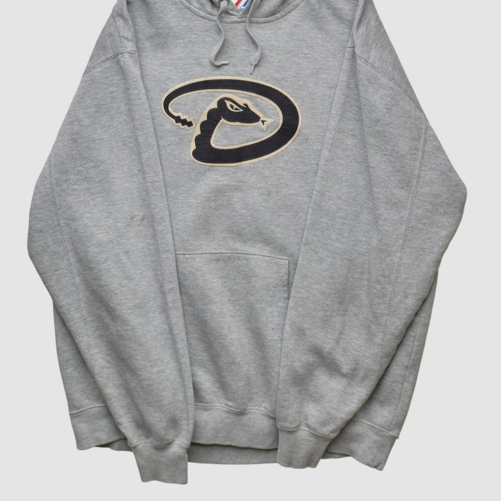 Arizona Diamondbacks Majestic 2000s Hooded Pullover Sweatshirt - Heather Gray - Vintage - Fanatics Online