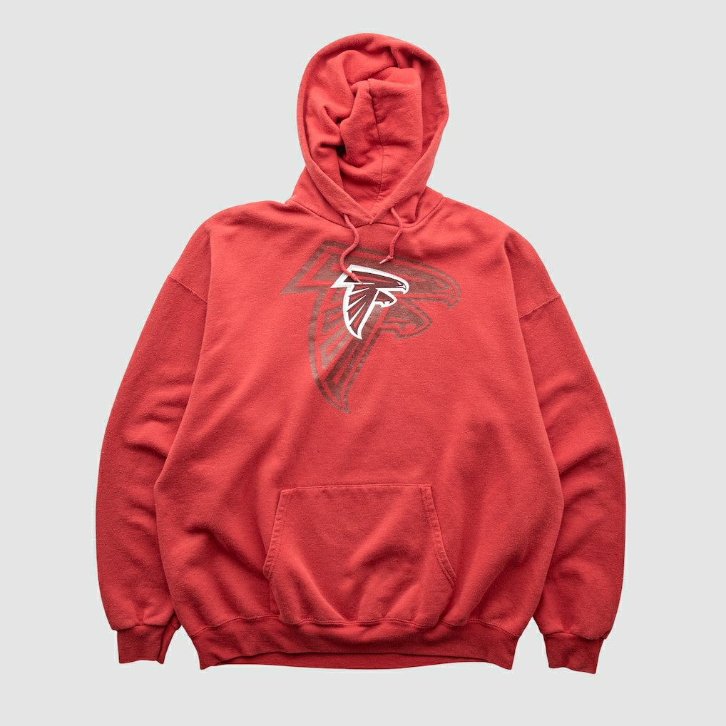 Fanatics Atlanta Falcons NFL 2000s Hooded Pullover Sweatshirt Red Vintage