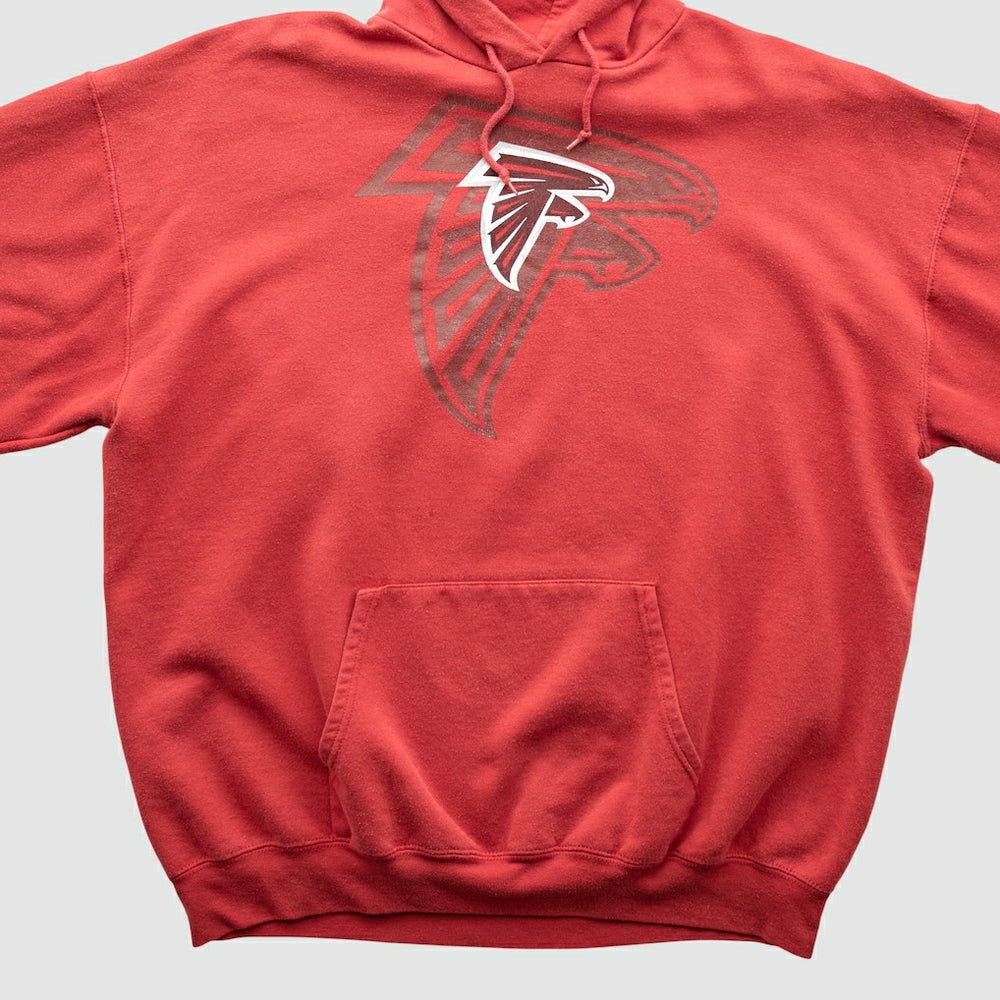 Fanatics Atlanta Falcons NFL 2000s Hooded Pullover Sweatshirt Red Vintage