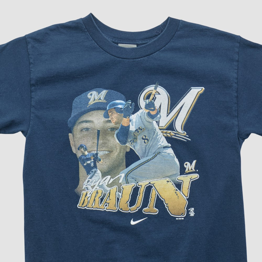 Ryan Braun Nike 2010s T-shirt - Navy - Yth Vintage - Nike on Sale