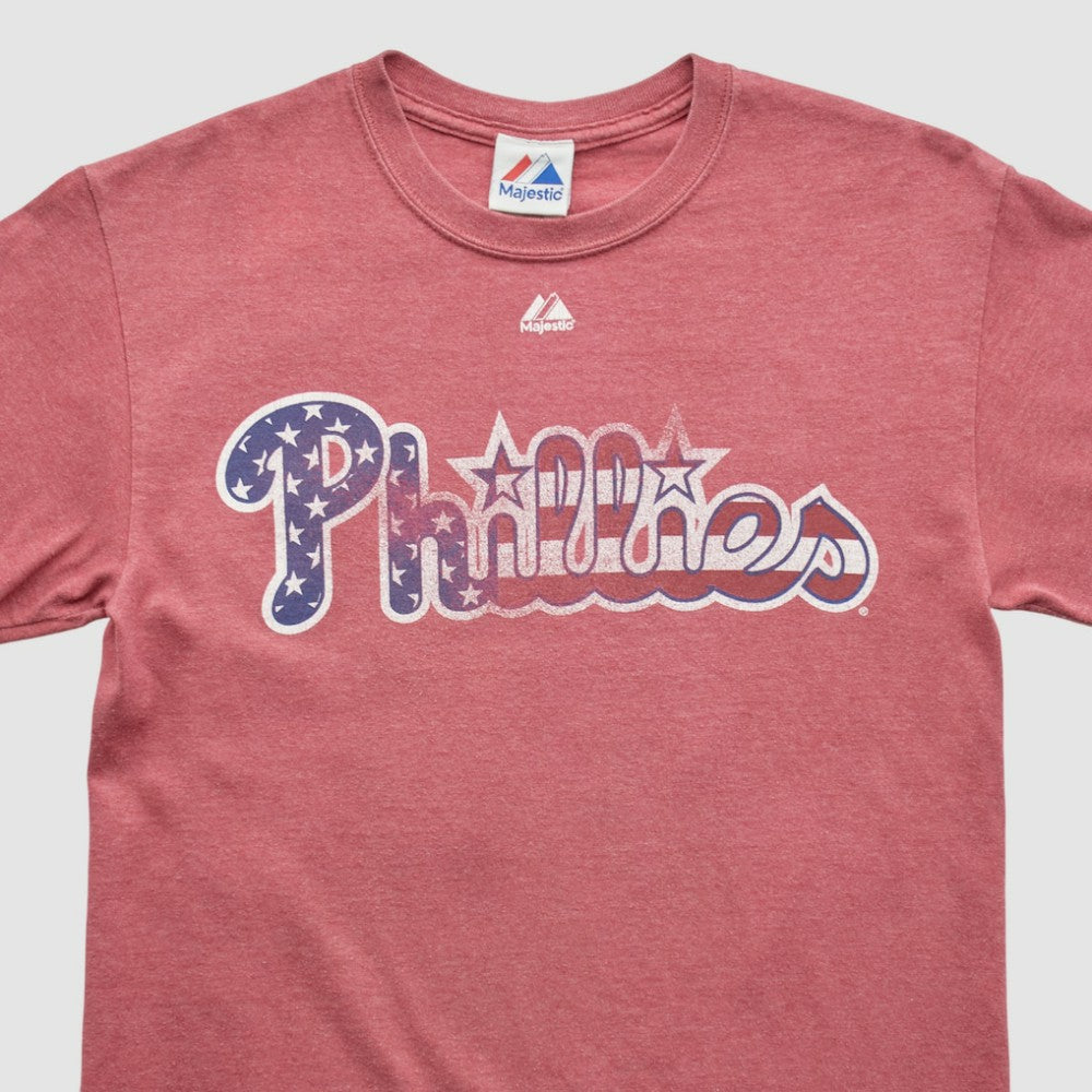 Philadelphia Phillies Majestic 2000s T-shirt - Red - Vintage - Fanatics Sale