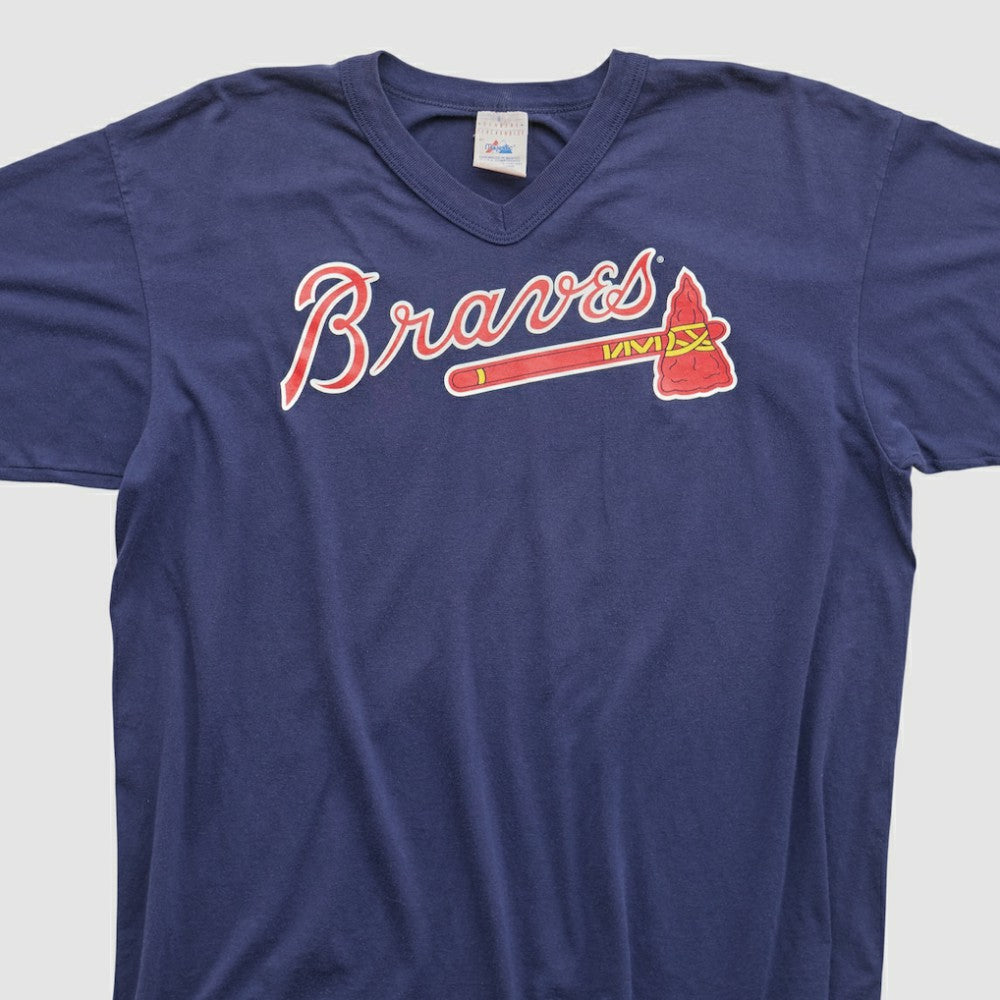 Atlanta Braves Majestic 90s T-shirt - Navy - Vintage - Fanatics Online
