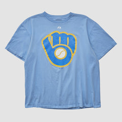 Milwaukee Brewers Majestic 2000s T-shirt - Light Blue - Vintage - Fanatics Online