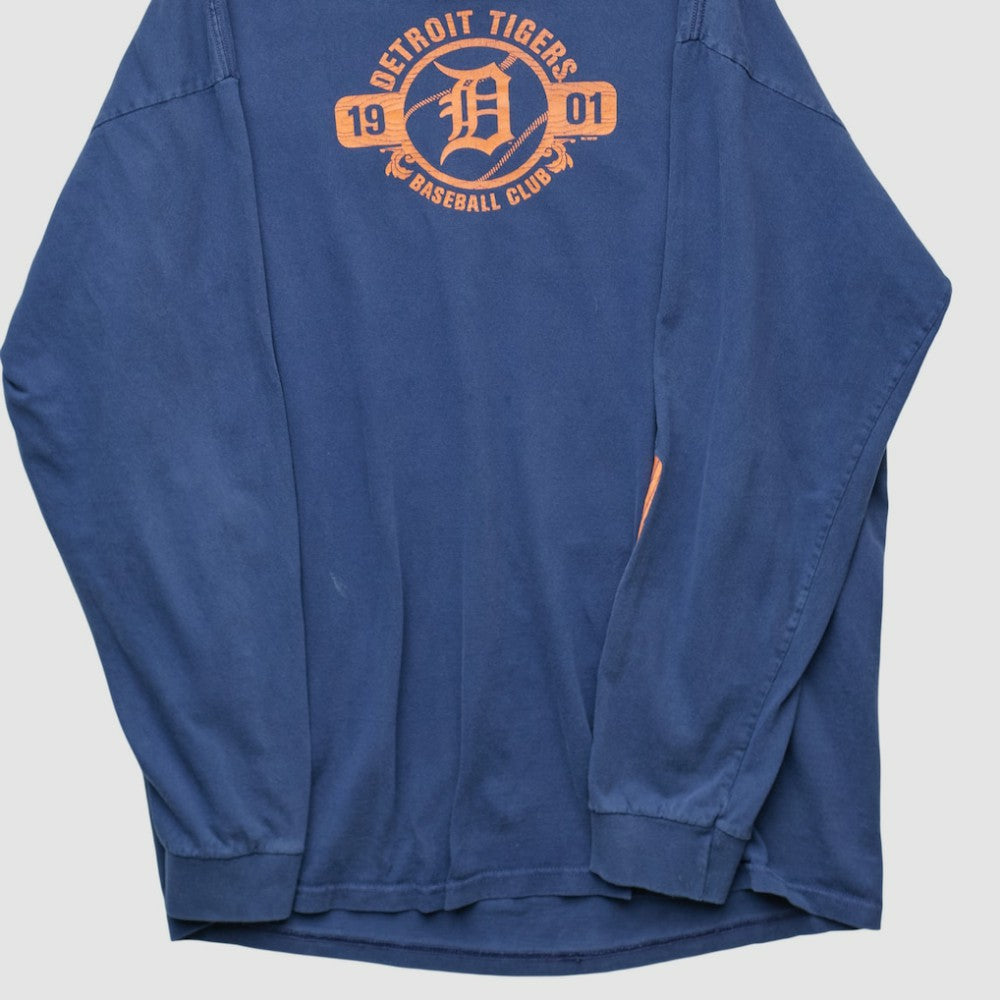 Detroit Tigers Nike 2000s Long Sleeve T-shirt - Navy - Vintage - Nike Discount