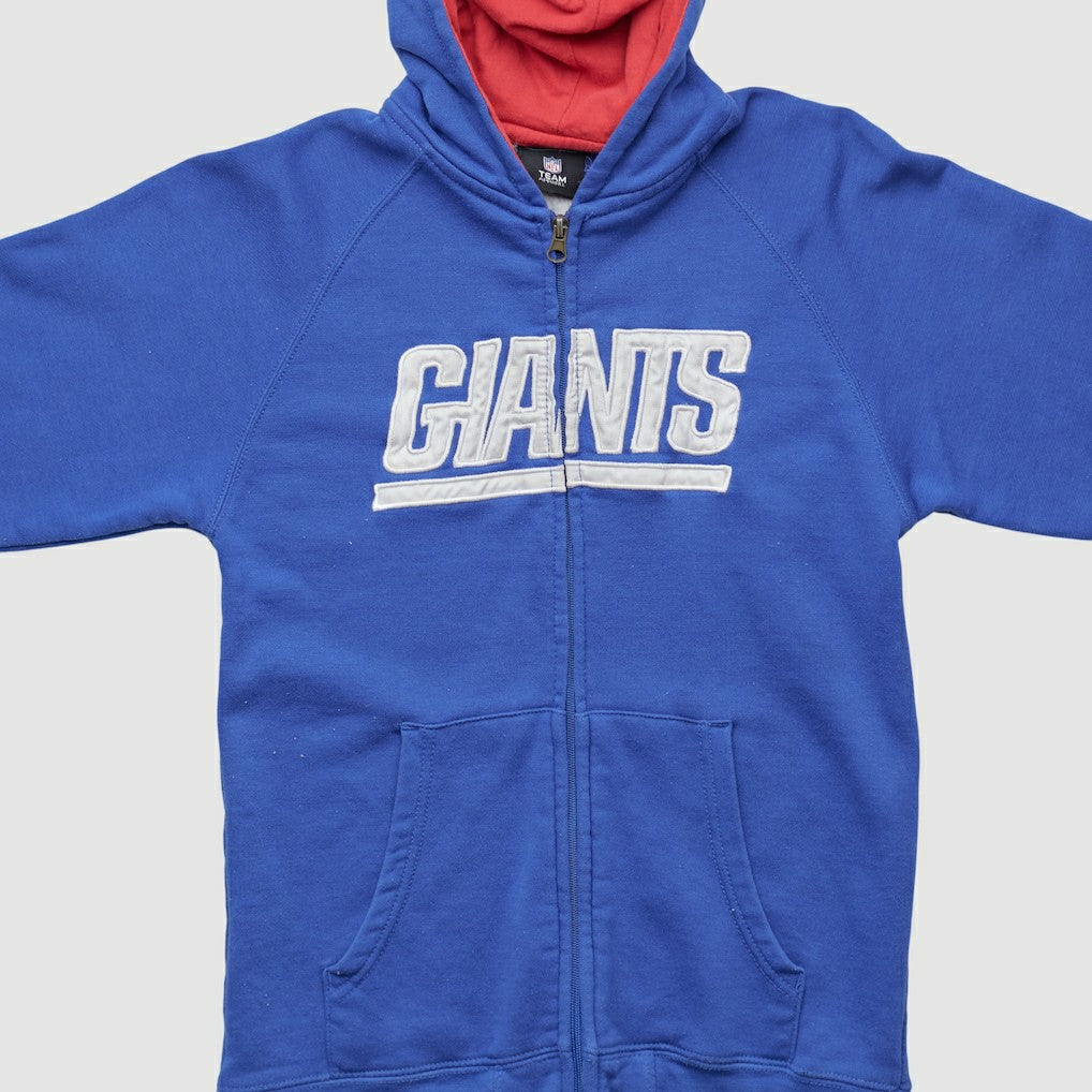 Fanatics New York Giants NFL 2010s Hooded Full Zip Sweatshirt Blue Vintage