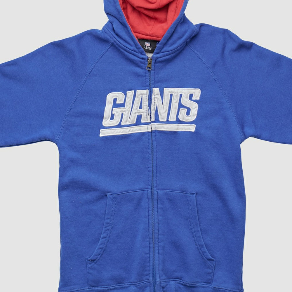 Fanatics New York Giants NFL 2010s Hooded Full Zip Sweatshirt Blue Vintage