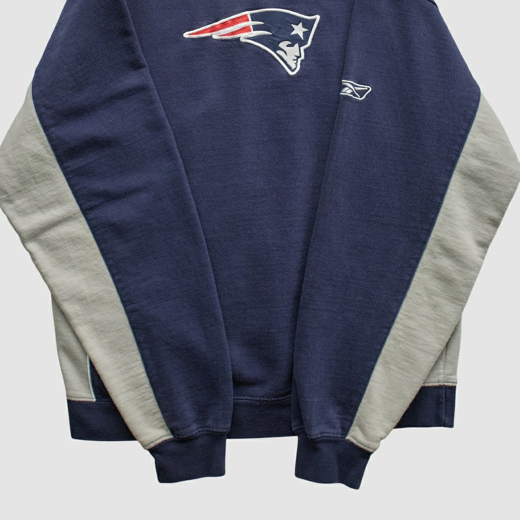 Fanatics New England Patriots Reebok 2000s Pullover Sweatshirt Navy Vintage