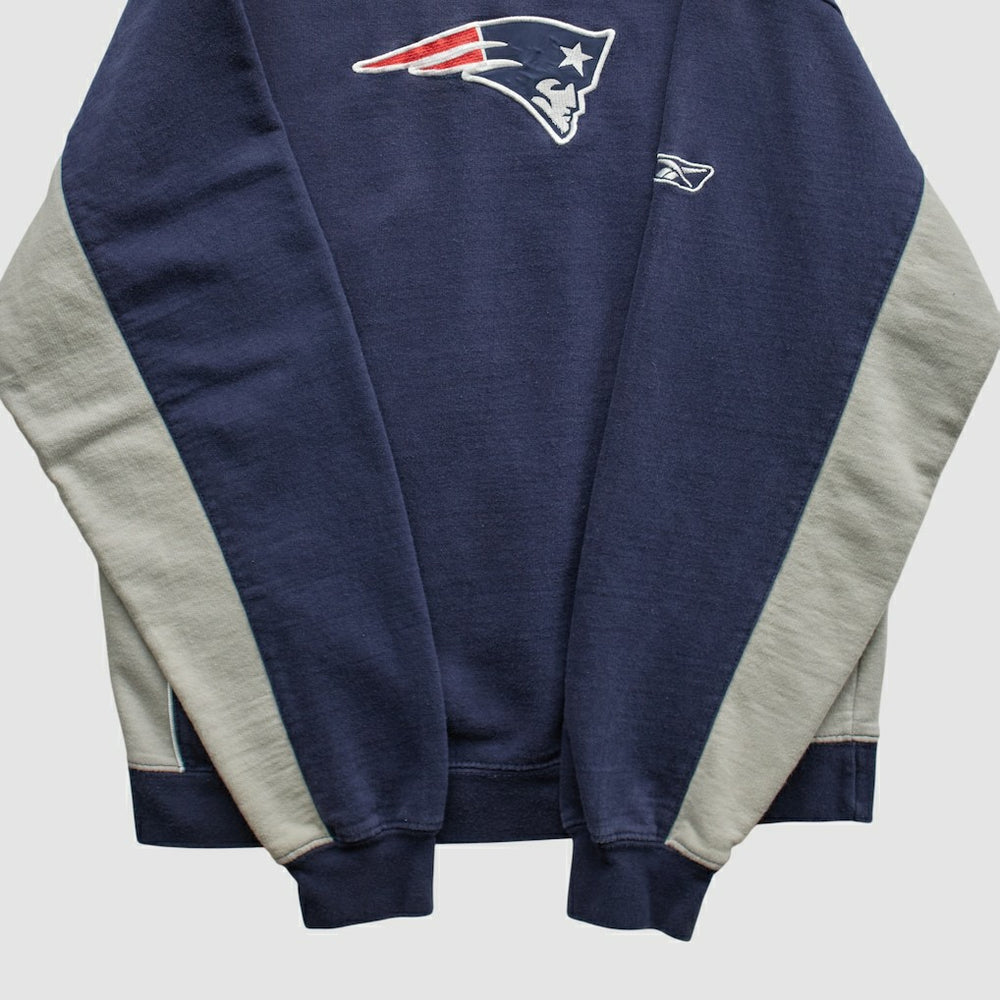 Fanatics New England Patriots Reebok 2000s Pullover Sweatshirt Navy Vintage
