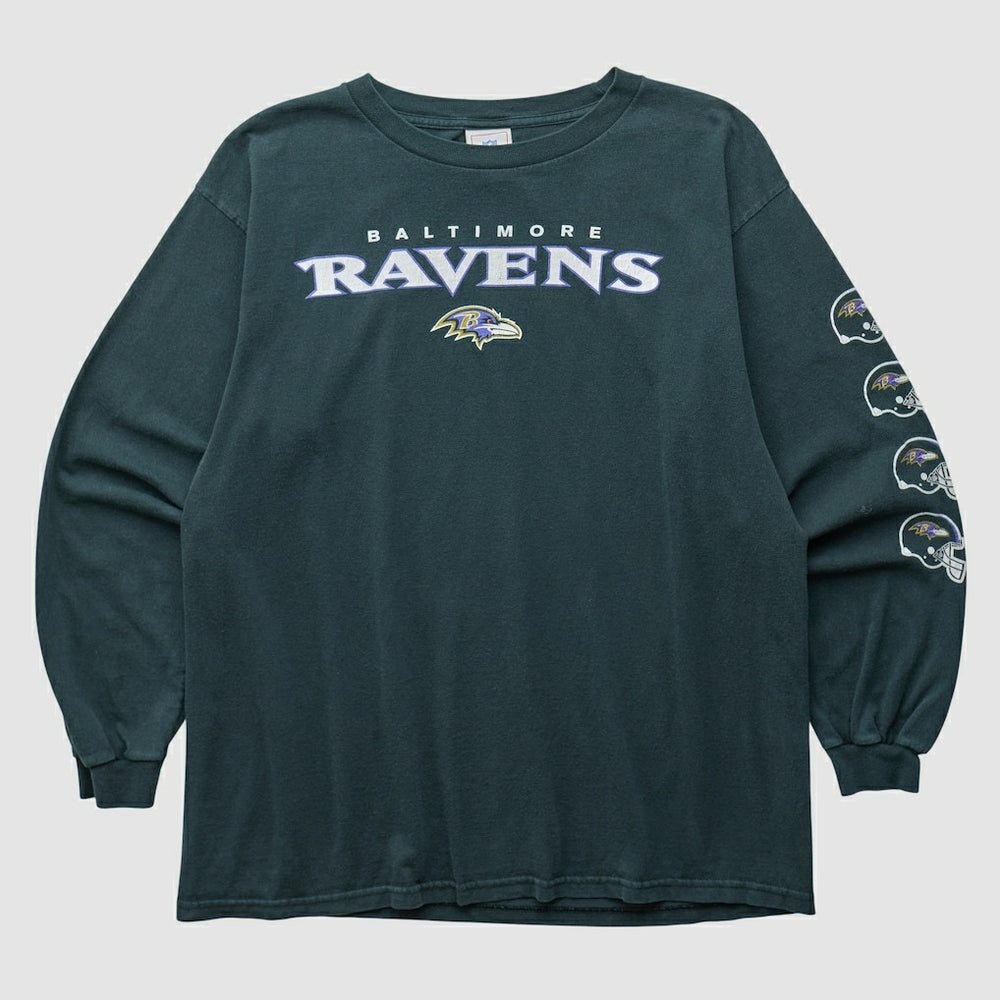 Fanatics Baltimore Ravens NFL 2000s Long Sleeve T-shirt Black Vintage