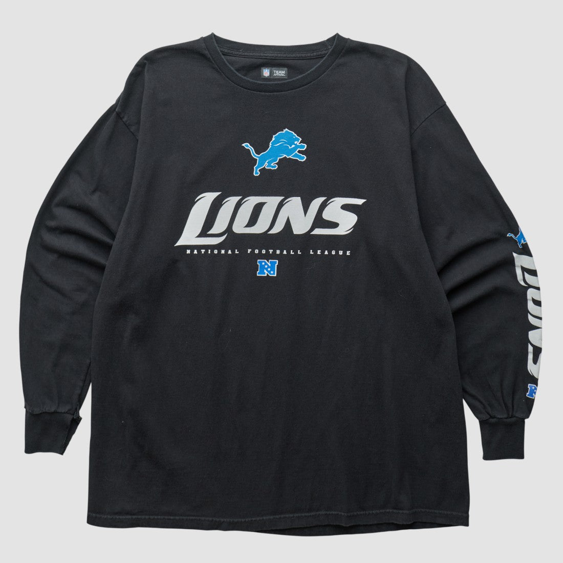 Fanatics Detroit Lions NFL 2010s Long Sleeve T-shirt Black Vintage