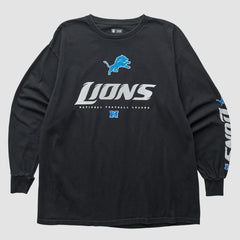 Fanatics Detroit Lions NFL 2010s Long Sleeve T-shirt Black Vintage