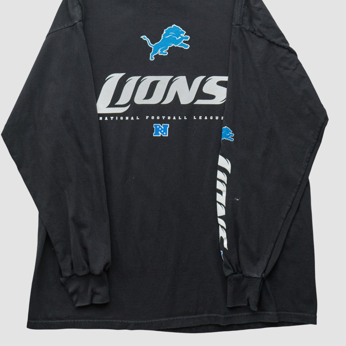 Fanatics Detroit Lions NFL 2010s Long Sleeve T-shirt Black Vintage