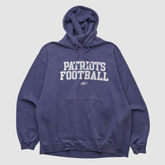 Fanatics New England Patriots Reebok 2000s Hooded Pullover Sweatshirt Navy Vintage