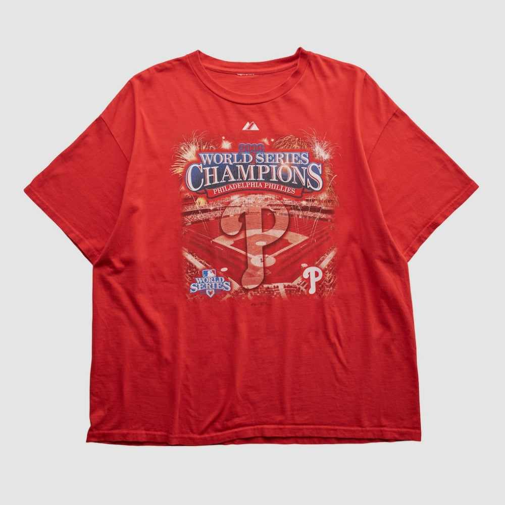 Philadelphia Phillies Majestic 2008 T-shirt - Red - XVintage - Fanatics Sale