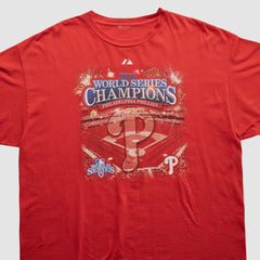 Philadelphia Phillies Majestic 2008 T-shirt - Red - XVintage - Fanatics Sale