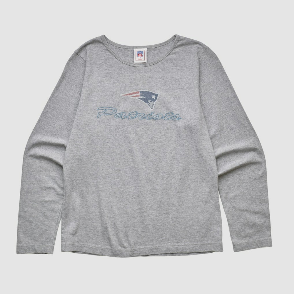Fanatics New England Patriots NFL 2000s Long Sleeve T-shirt Heather Gray Vintage
