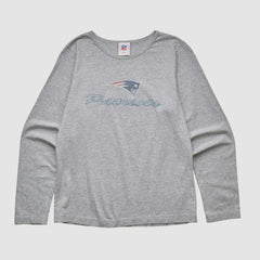 Fanatics New England Patriots NFL 2000s Long Sleeve T-shirt Heather Gray Vintage