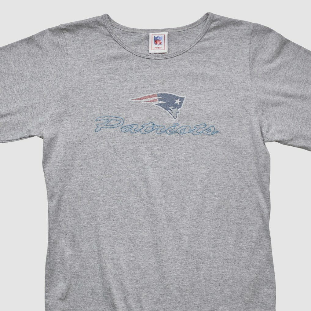 Fanatics New England Patriots NFL 2000s Long Sleeve T-shirt Heather Gray Vintage