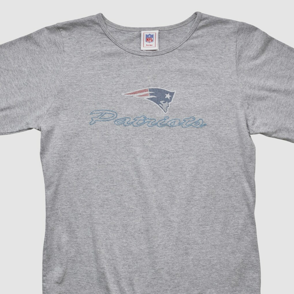 Fanatics New England Patriots NFL 2000s Long Sleeve T-shirt Heather Gray Vintage