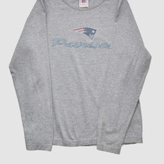 Fanatics New England Patriots NFL 2000s Long Sleeve T-shirt Heather Gray Vintage
