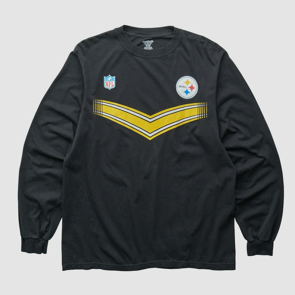 Fanatics Pittsburgh Steelers Reebok 2000s Long Sleeve T-shirt Black Vintage