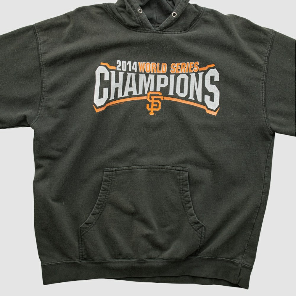 San Francisco Giants Genuine Merchandise 2014 Hooded Pullover Sweatshirt - Charcoal - Vintage - Fanatics Sale