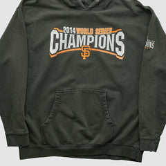 San Francisco Giants Genuine Merchandise 2014 Hooded Pullover Sweatshirt - Charcoal - Vintage - Fanatics Sale