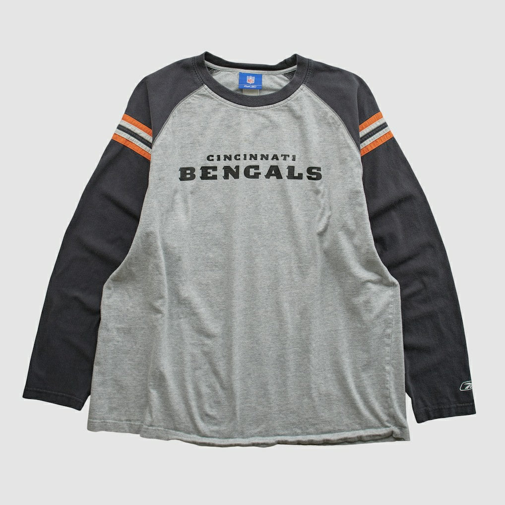 Fanatics Cincinnati Bengals Reebok 2000s Long Sleeve T-shirt Heather Gray Vintage