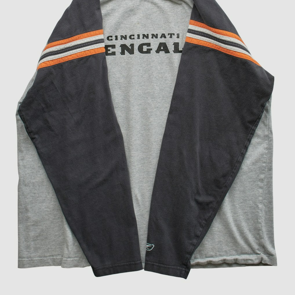 Fanatics Cincinnati Bengals Reebok 2000s Long Sleeve T-shirt Heather Gray Vintage