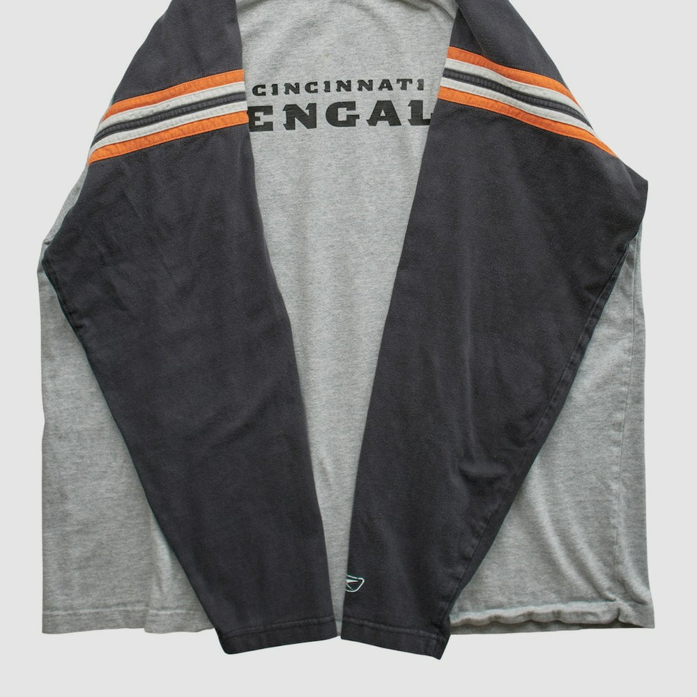 Fanatics Cincinnati Bengals Reebok 2000s Long Sleeve T-shirt Heather Gray Vintage