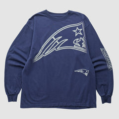Fanatics New England Patriots Reebok 2000s Long Sleeve T-shirt Navy Vintage