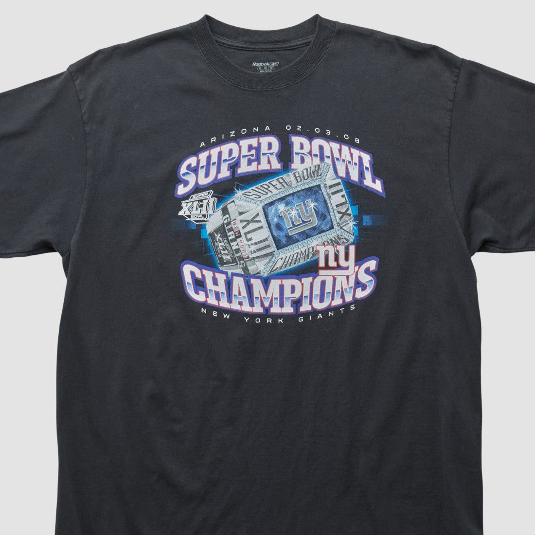 Fanatics New York Giants Reebok 2008 T-shirt Black Vintage