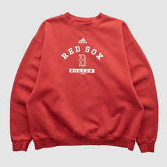 Boston Red Sox Adidas 2000s Pullover Sweatshirt - Red - Vintage - Fanatics Online