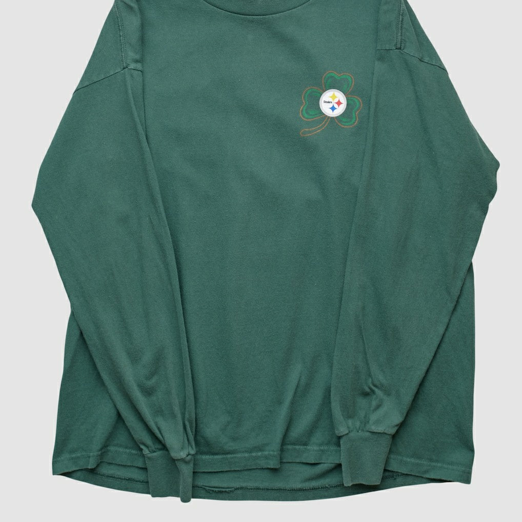 Fanatics Pittsburgh Steelers NFL 2000s Long Sleeve T-shirt Green Vintage