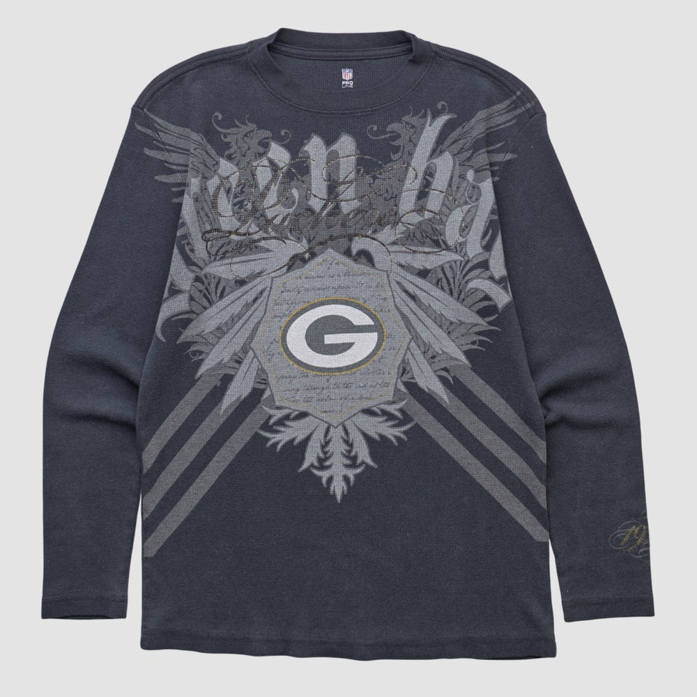 Fanatics Green Bay Packers NFL 2000s Long Sleeve T-shirt Black Vintage