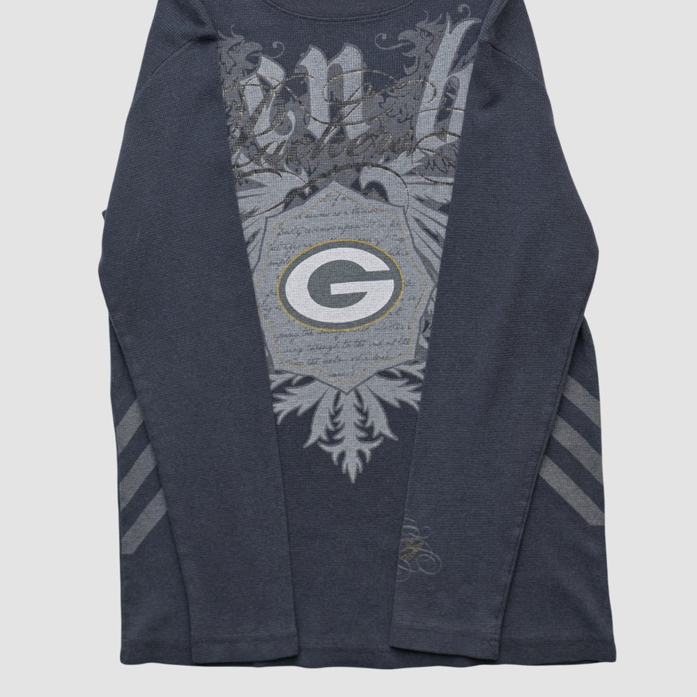 Fanatics Green Bay Packers NFL 2000s Long Sleeve T-shirt Black Vintage
