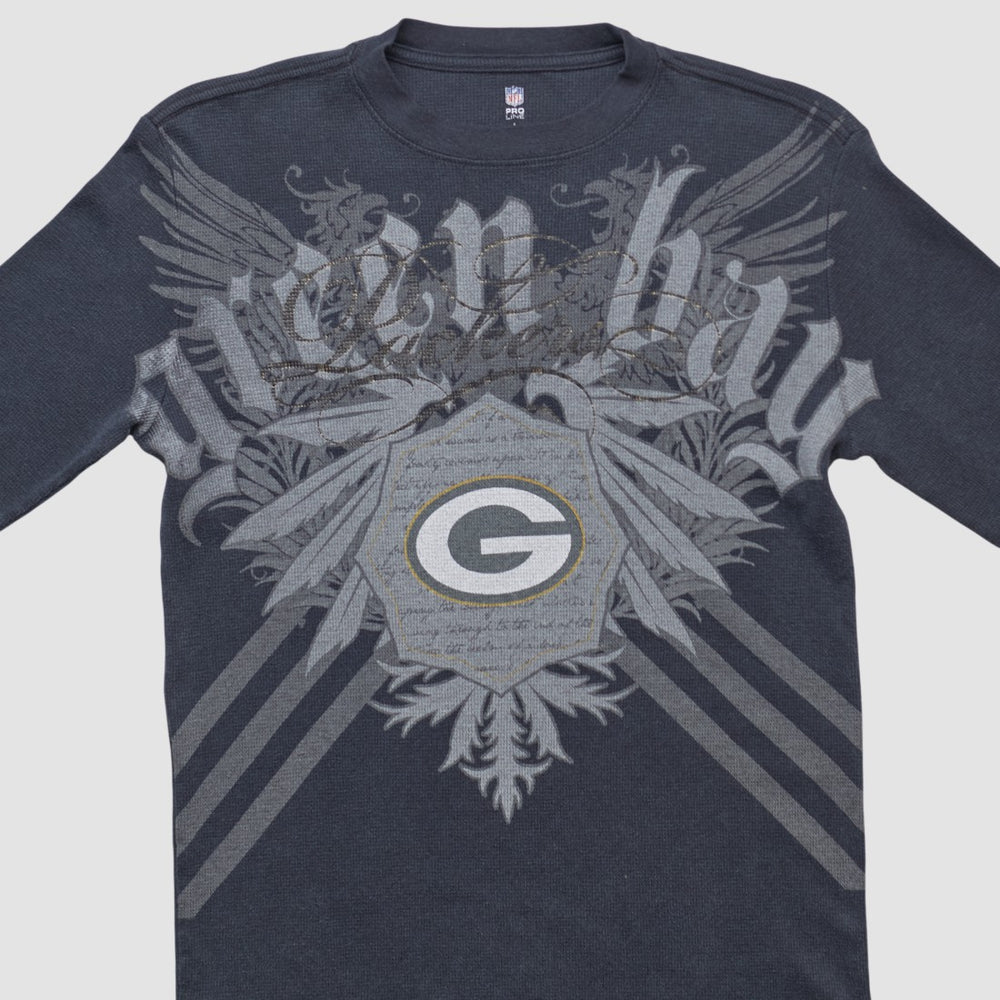 Fanatics Green Bay Packers NFL 2000s Long Sleeve T-shirt Black Vintage