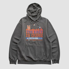 New York Mets Majestic 2015 Hooded Pullover Sweatshirt - Charcoal - XVintage - Fanatics Lifestyle