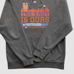 New York Mets Majestic 2015 Hooded Pullover Sweatshirt - Charcoal - XVintage - Fanatics Lifestyle