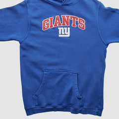 Fanatics New York Giants Reebok 2000s Hooded Pullover Sweatshirt Blue Vintage