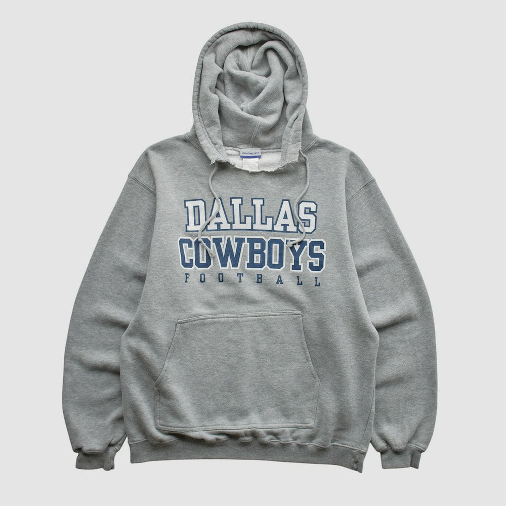 Fanatics Dallas Cowboys Reebok 2000s Hooded Pullover Sweatshirt Heather Gray Vintage
