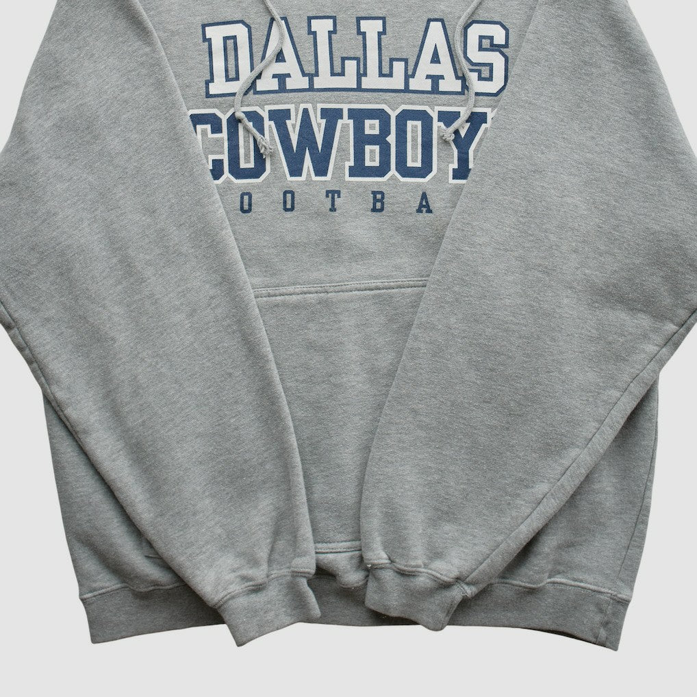 Fanatics Dallas Cowboys Reebok 2000s Hooded Pullover Sweatshirt Heather Gray Vintage