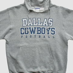 Fanatics Dallas Cowboys Reebok 2000s Hooded Pullover Sweatshirt Heather Gray Vintage