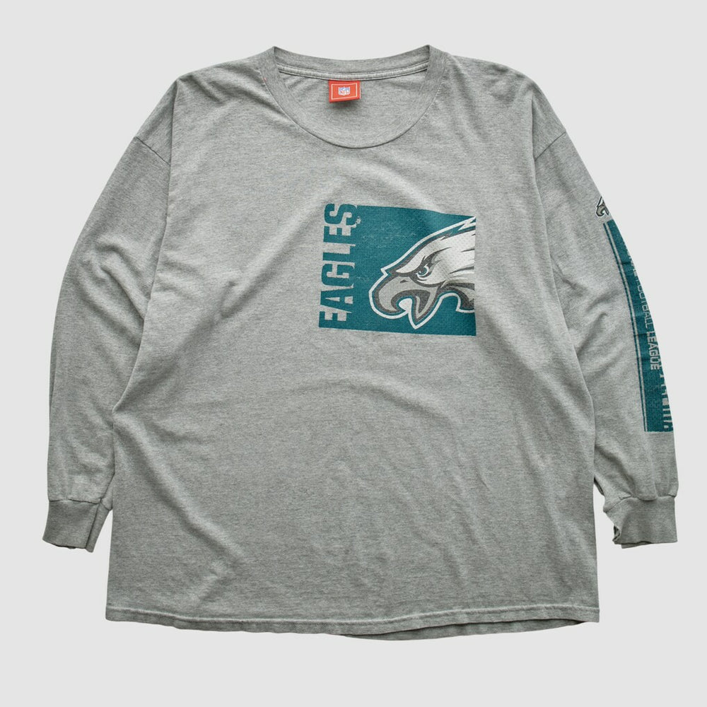 Fanatics Philadelphia Eagles NFL 2000s Long Sleeve T-shirt Heather Gray Vintage